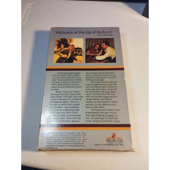 North by Northwest (VHS, 1983, MGM Big Box) Cary Grant, Eva Marie Saint - Picture 3 of 9